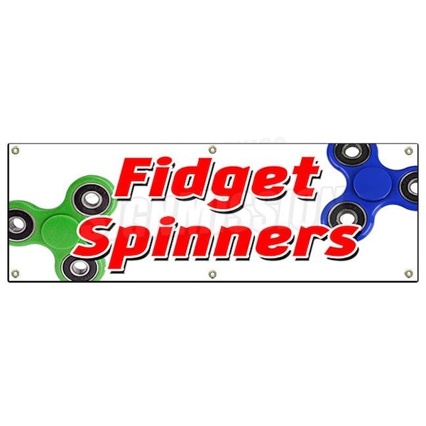 FIDGET SPINNER BANNER SIGN tri-spinner edc toy stress reducer adhd fydget